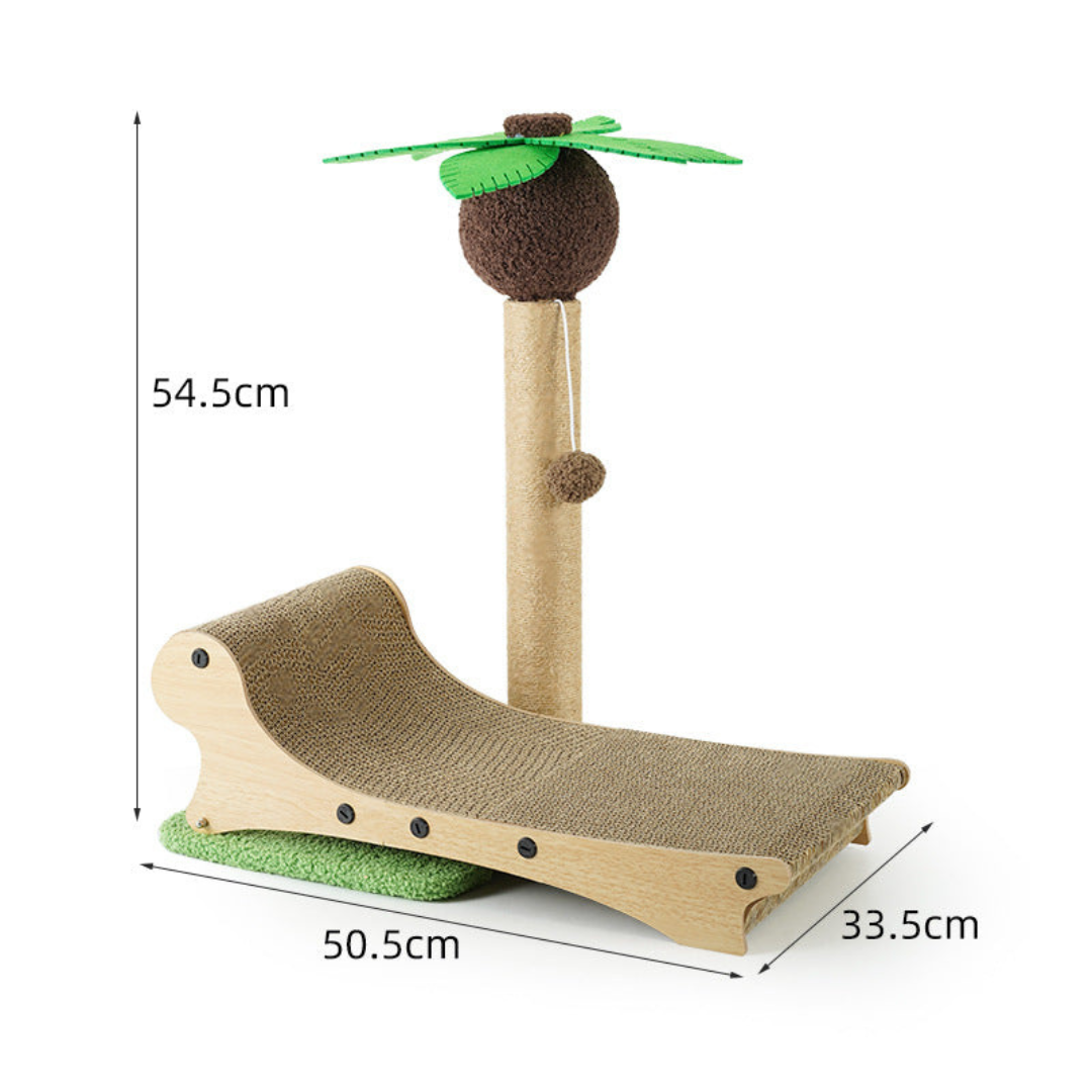 Cat Palm Tree Scratching Post with Sun Lounger – view 4