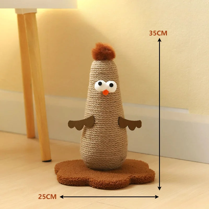 Sisal Cat Scratching Post in Chicken Design – brown small d75b4a02 5c02 4e49 ae6a 137205f10 – view 6