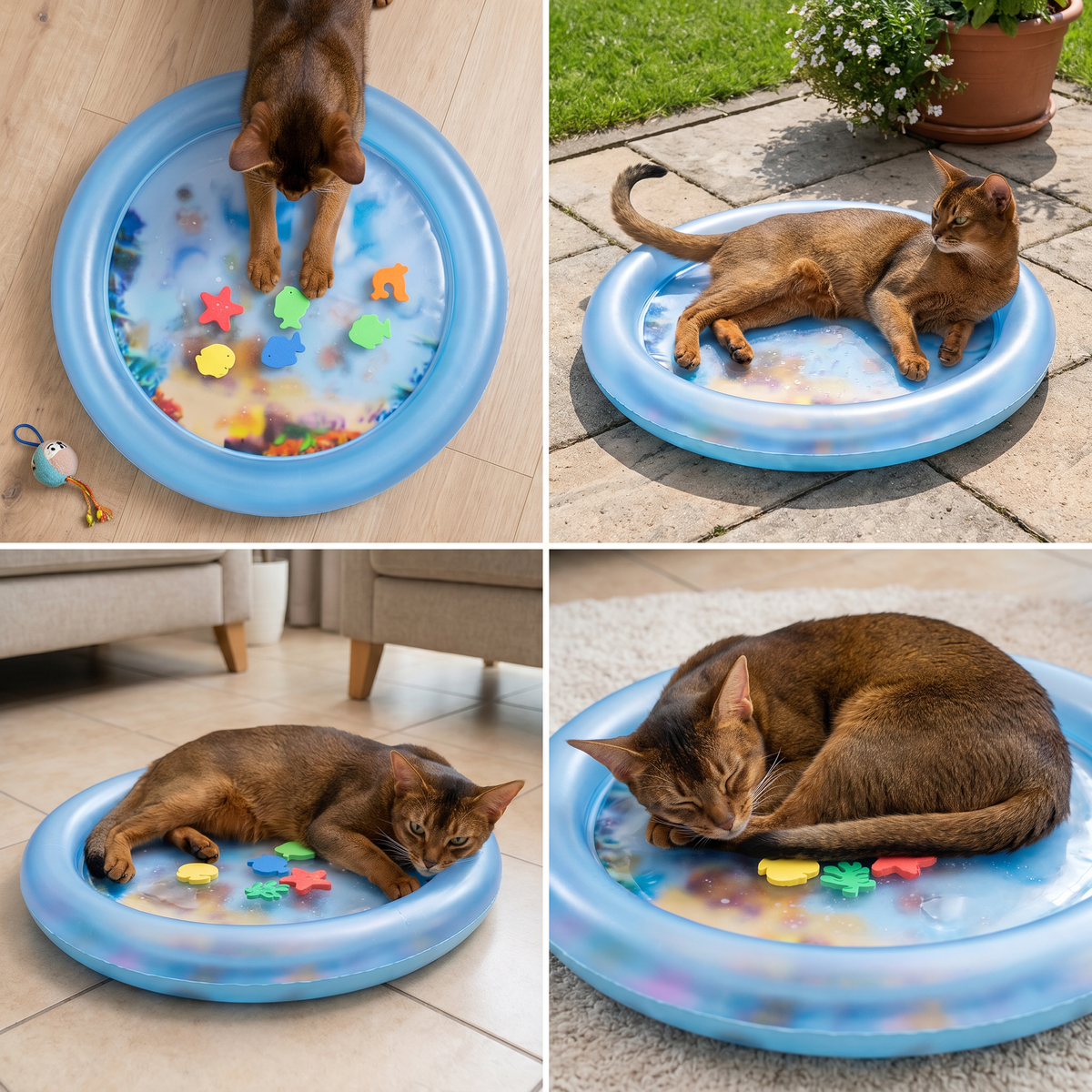 Interactive Cat Cooling Water Mat – cat product view 4