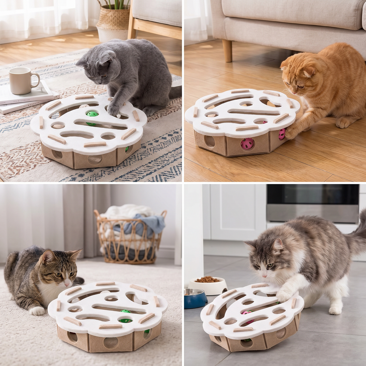 Interactive Cat Puzzle Felt Box Toy – cat product view 5