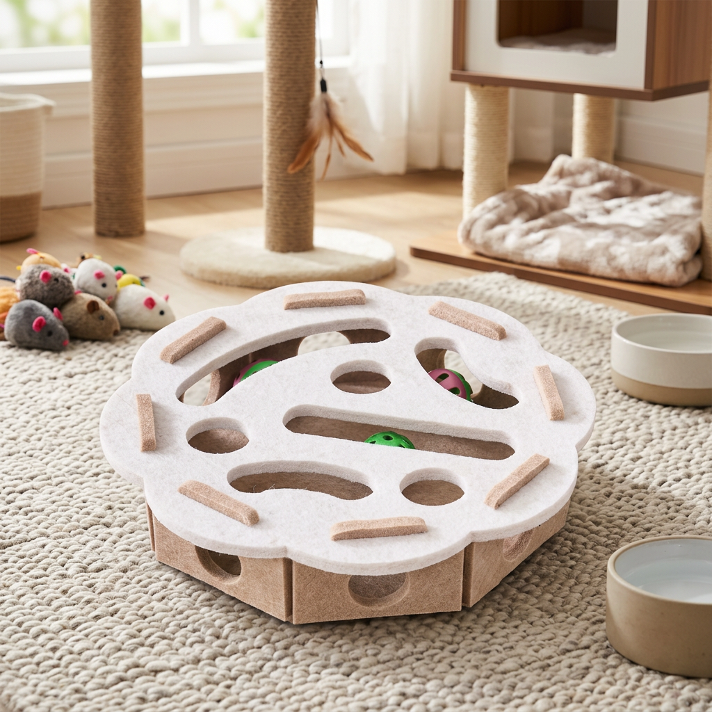 Interactive Cat Puzzle Felt Box Toy – cat product view 10