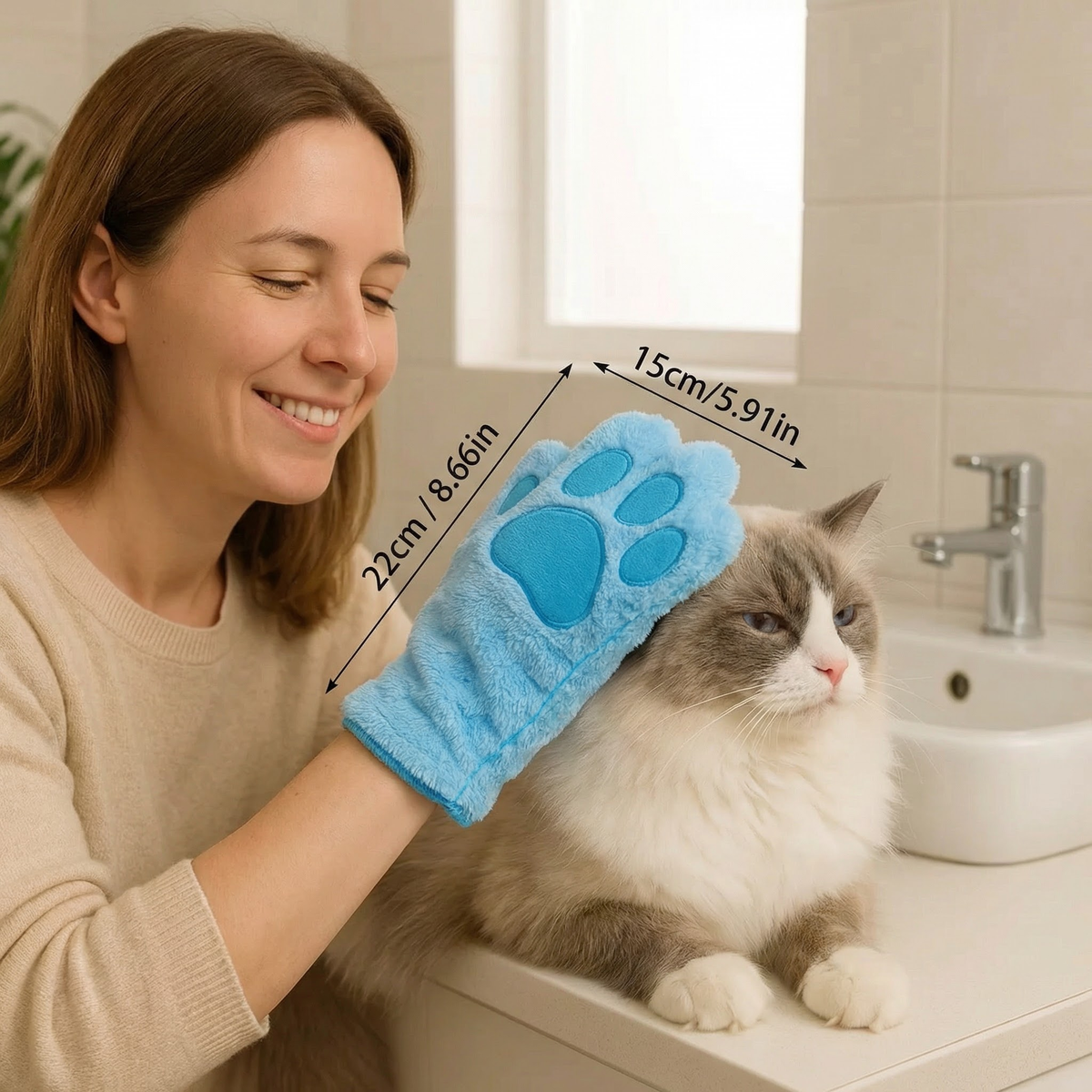 Microfibre Cat Drying Glove – cat product view 5