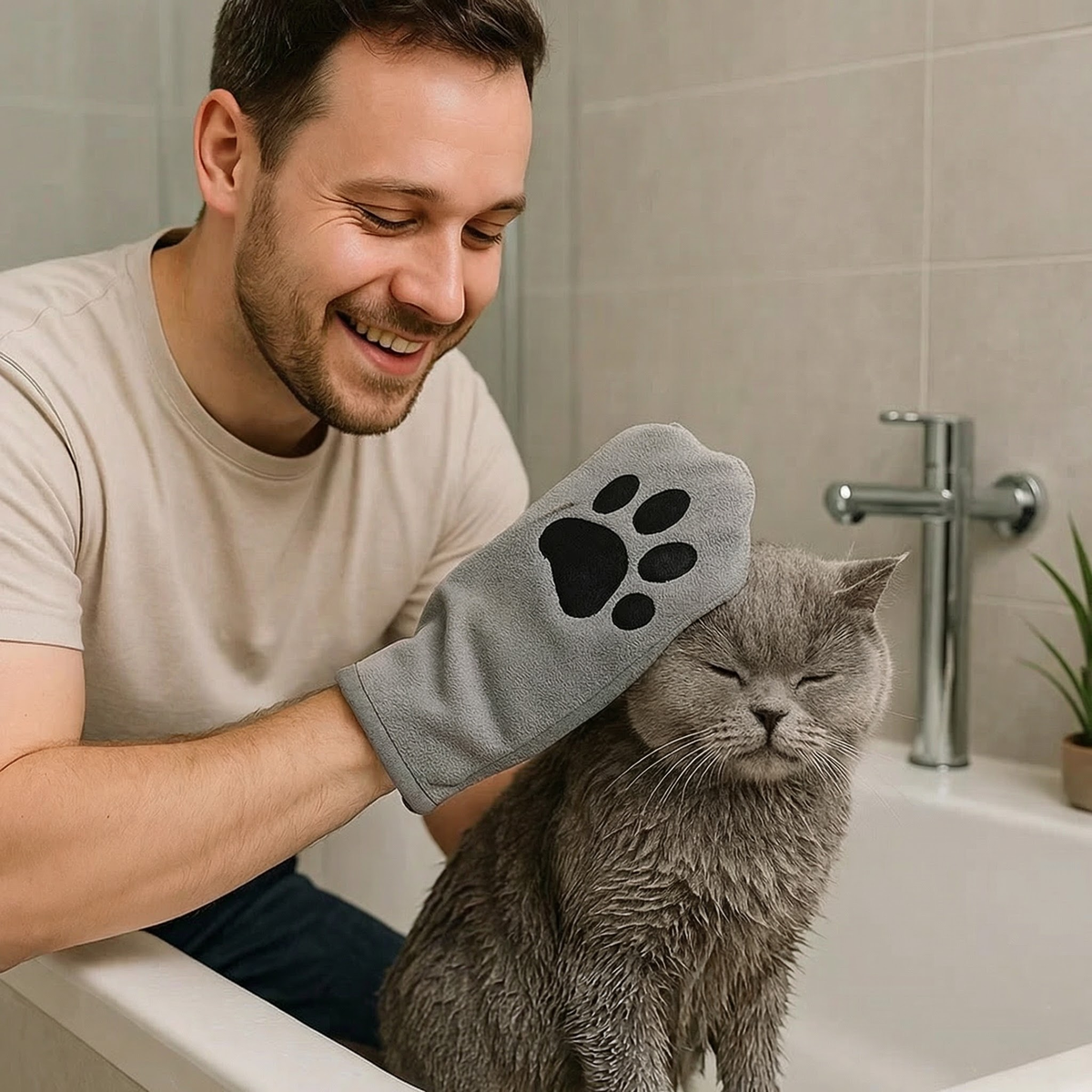 Microfibre Cat Drying Glove – cat product view 7