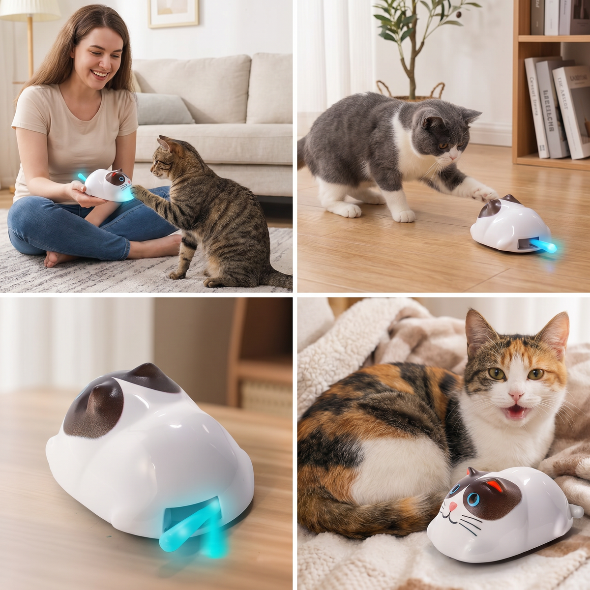 Touch-Activated Smart Cat Robot Toy – cat product view 4