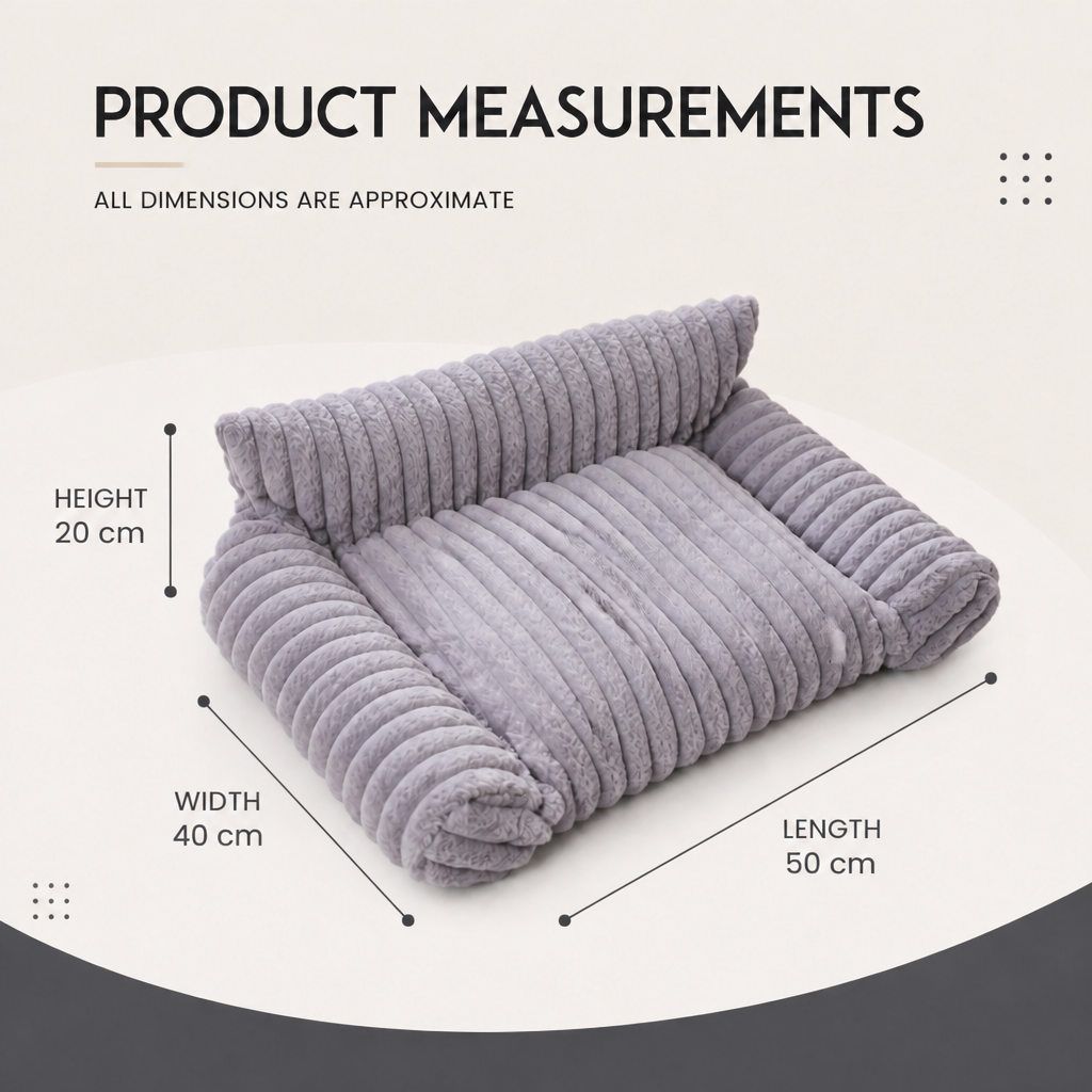 Fluffy Cloud Cat Sofa Bed with Soft Bolsters & Washable Covers – cat product view 7