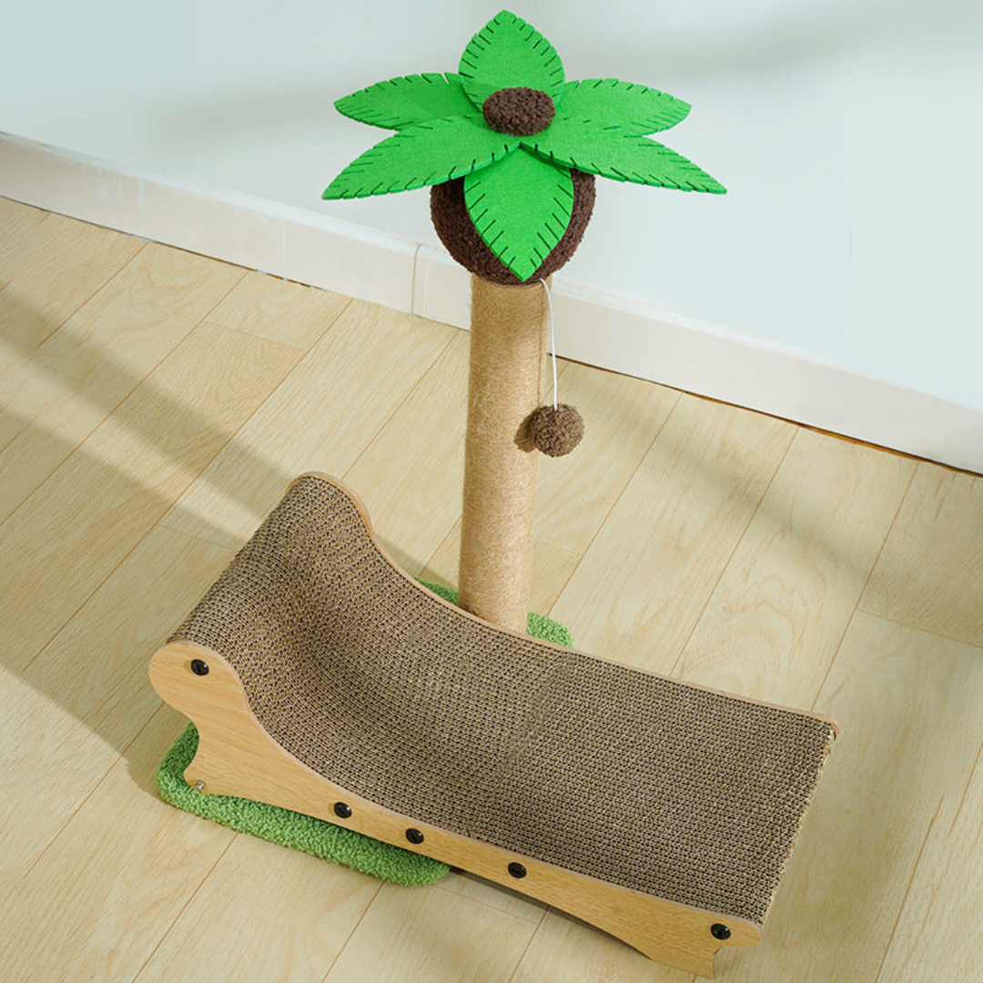 Cat Palm Tree Scratching Post with Sun Lounger – view 5