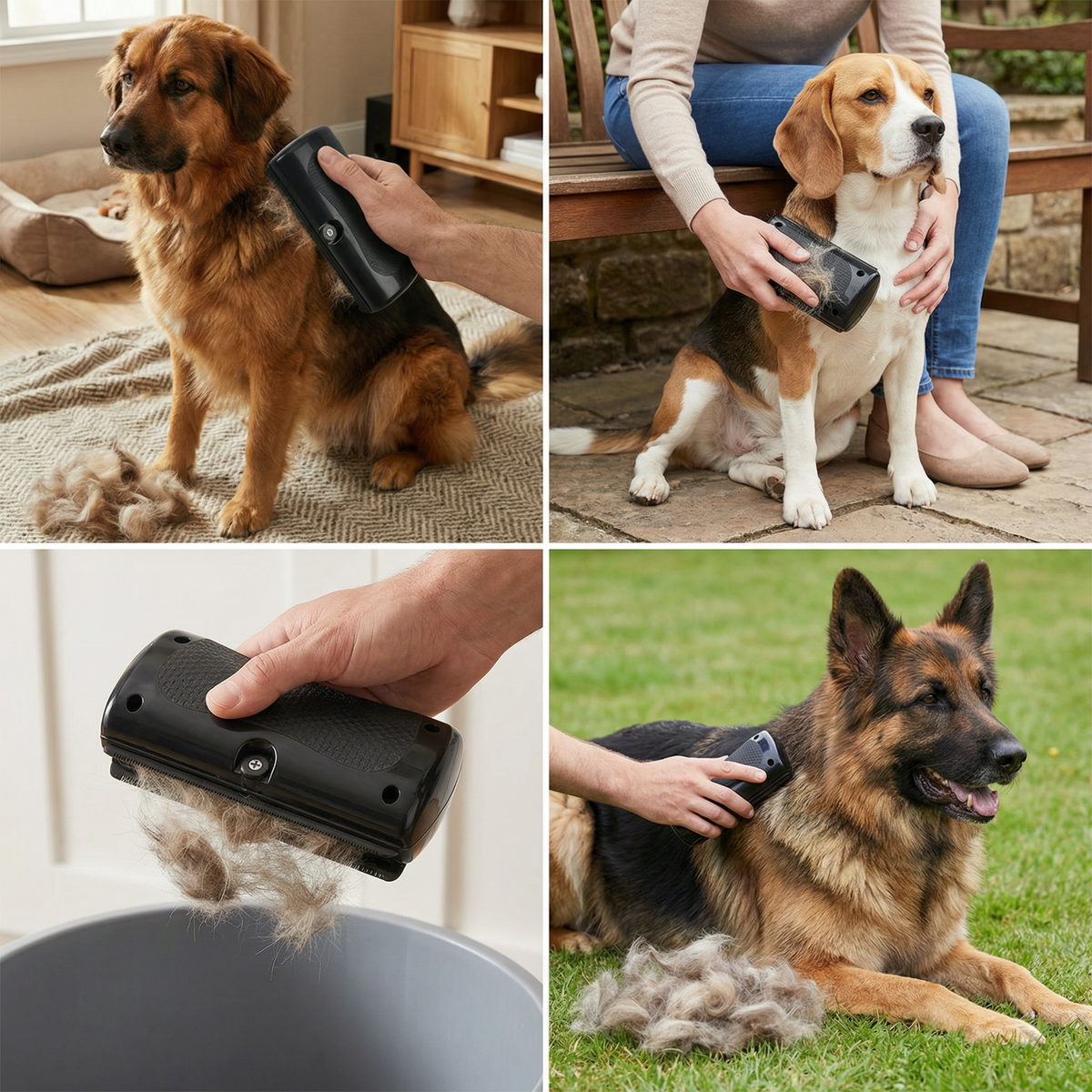 Dog Deshedding Undercoat Brush – dog product view 4