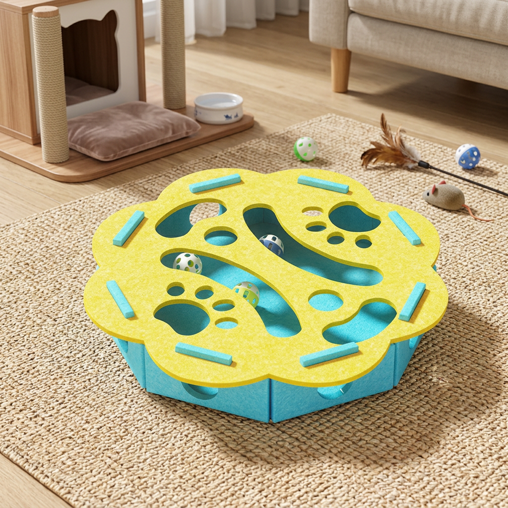 Interactive Cat Puzzle Felt Box Toy – cat product view 13