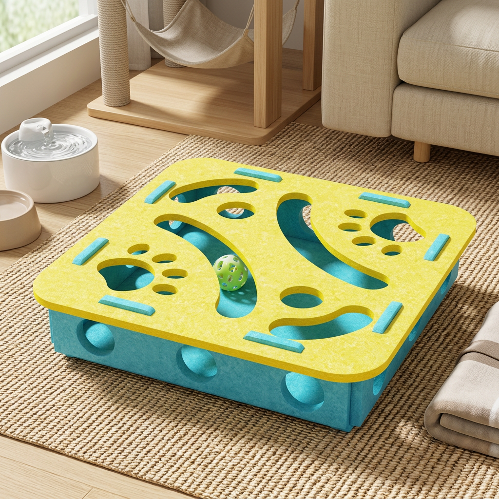 Interactive Cat Puzzle Felt Box Toy – cat product view 12
