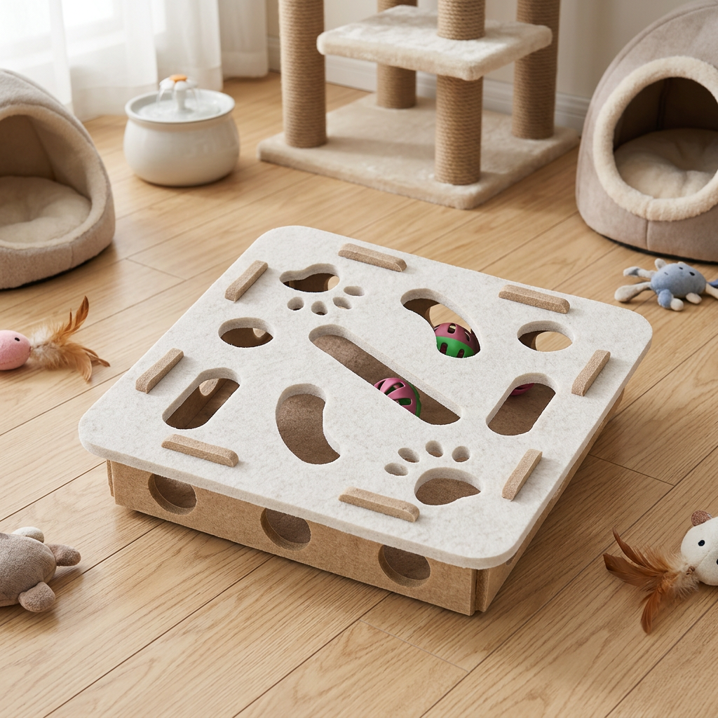 Interactive Cat Puzzle Felt Box Toy – cat product view 7
