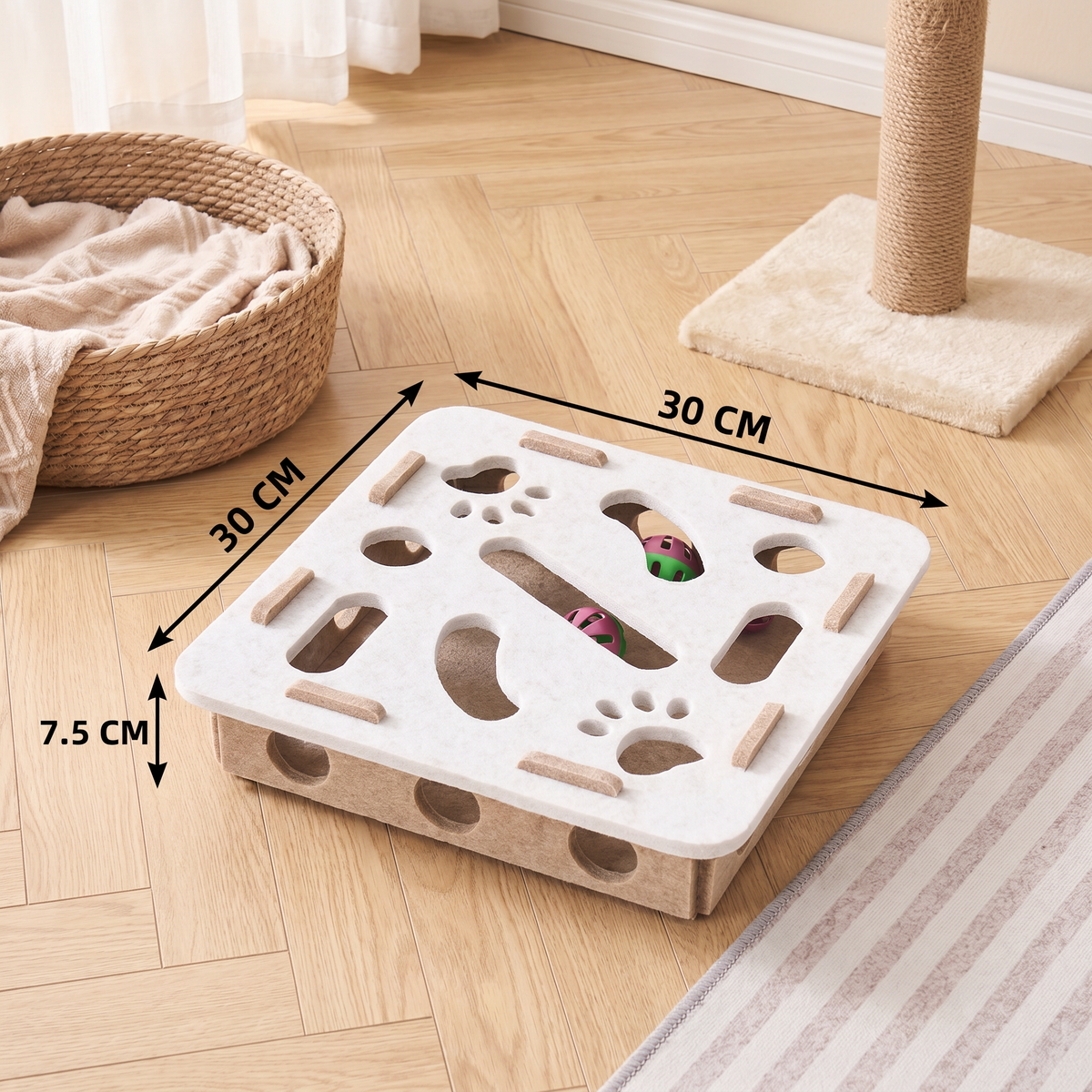 Interactive Cat Puzzle Felt Box Toy – cat product view 6
