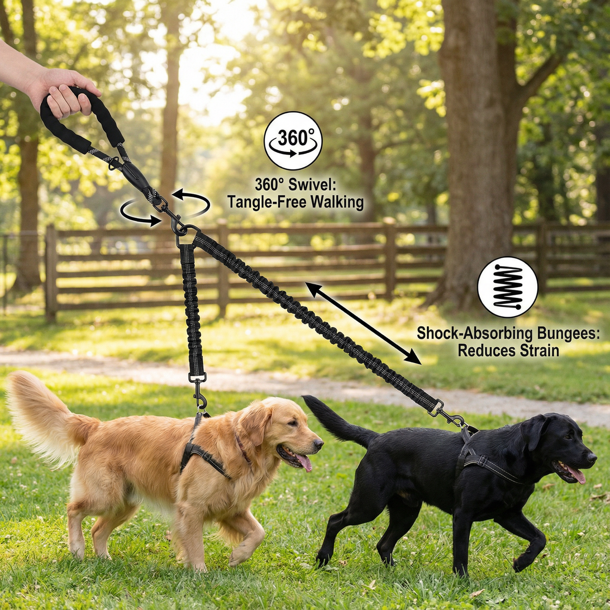 360° Swivel Double Dog Lead - product image 3
