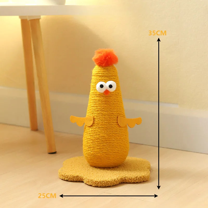 Sisal Cat Scratching Post in Chicken Design – yellow small c0441d1e 10da 4f18 b188 44162294 – view 4